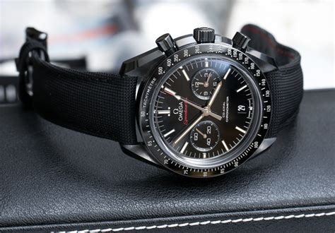 omega dark side of the moon black black replica|omega speedmaster black moon watch.